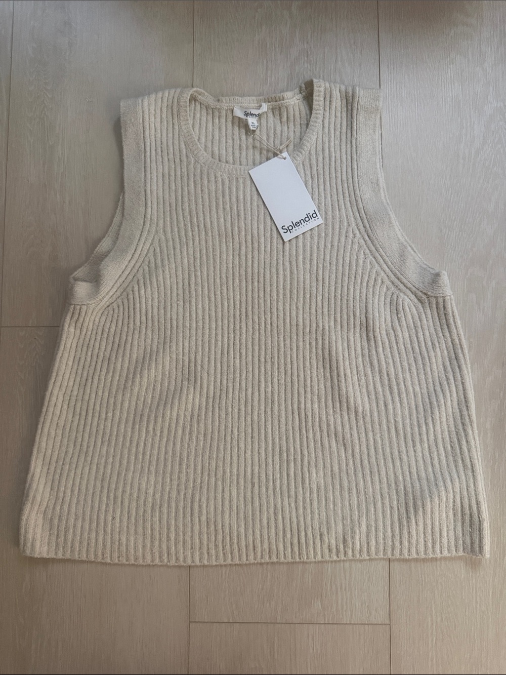 Splendid Set Cashmere Blend Ribbed Tank & Wide Leg Pants - Picture 4 of 16